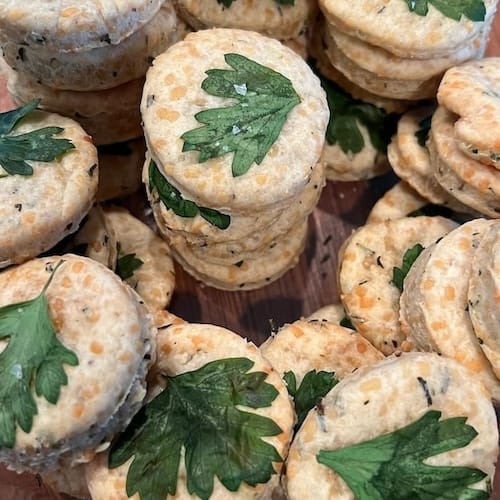 Rosemary parmesan cookies I made